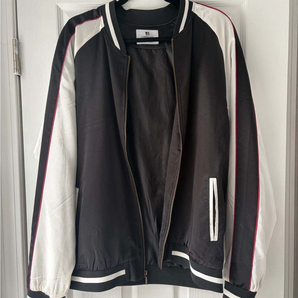 Standard Issue Black and White Bomber Jacket